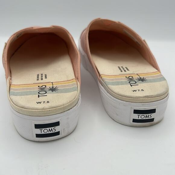 Toms Alpargata Indio Mule Sneaker Spanish Villa Pink Pique Mesh Slide Shoes 7.5 - Picture 5 of 8